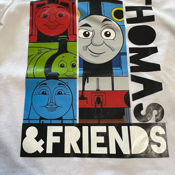New No Tag Thomas & Friends White Crew Neck Decal Tee Shirt 3T‎ - Picture 5 of 5